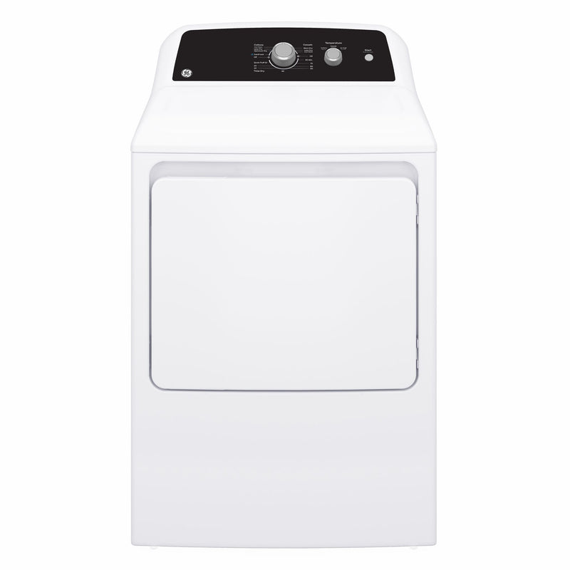 GE White Electric Dryer with SaniFresh Cycle (6.2 cu.ft