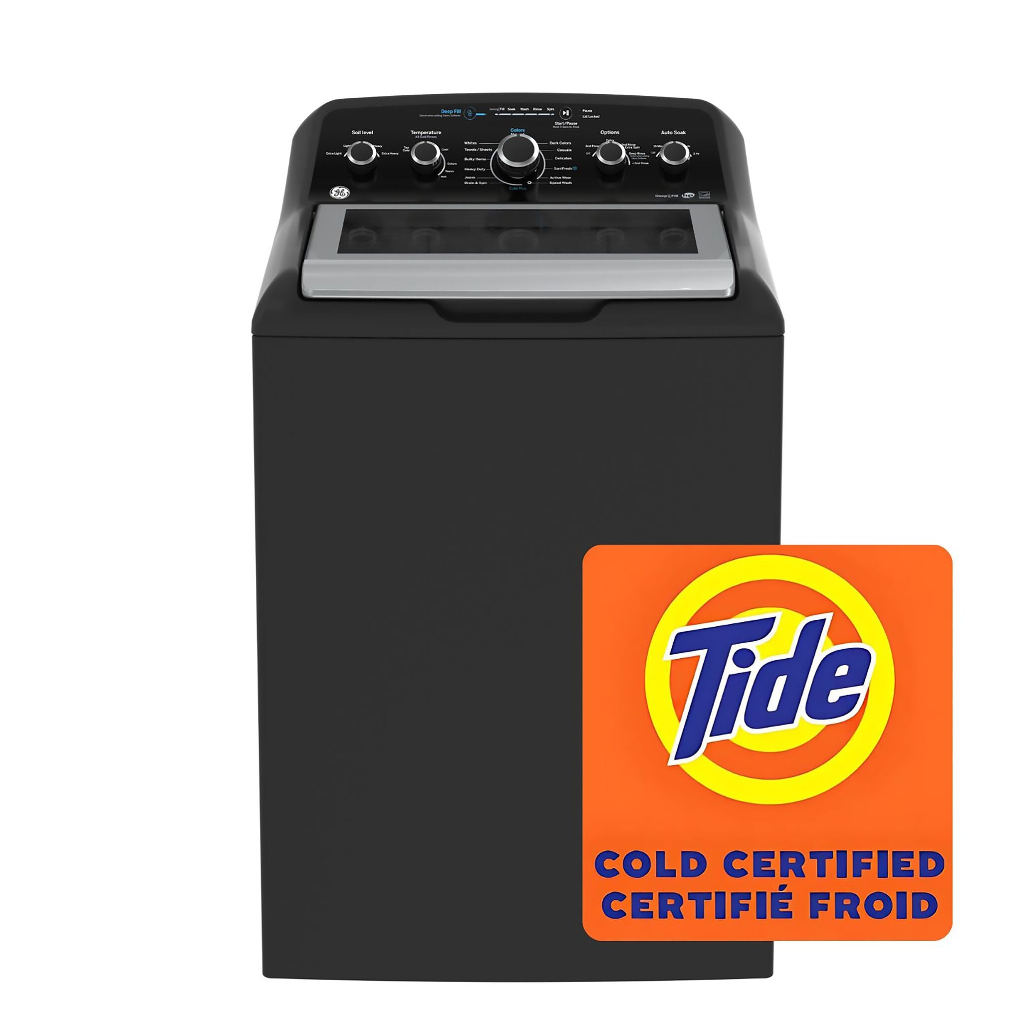 GE Diamond Grey Top Load Washer (4.9 Cu. Ft.) & Electric Dryer with SaniFresh Cycle (7.2 cu.ft.) - GTW491BMRDG/GTD49EBMRDG