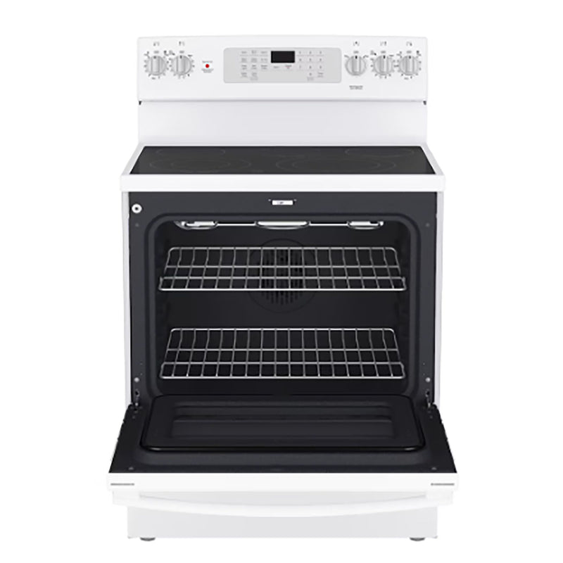 GE White Freestanding Electric Convection Range with NoPreheat Air Fry