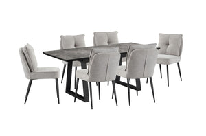 Gemini 7-Piece Extendable Dining Set - Grey