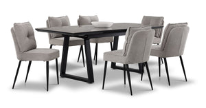 Gemini 7-Piece Extendable Dining Set - Grey