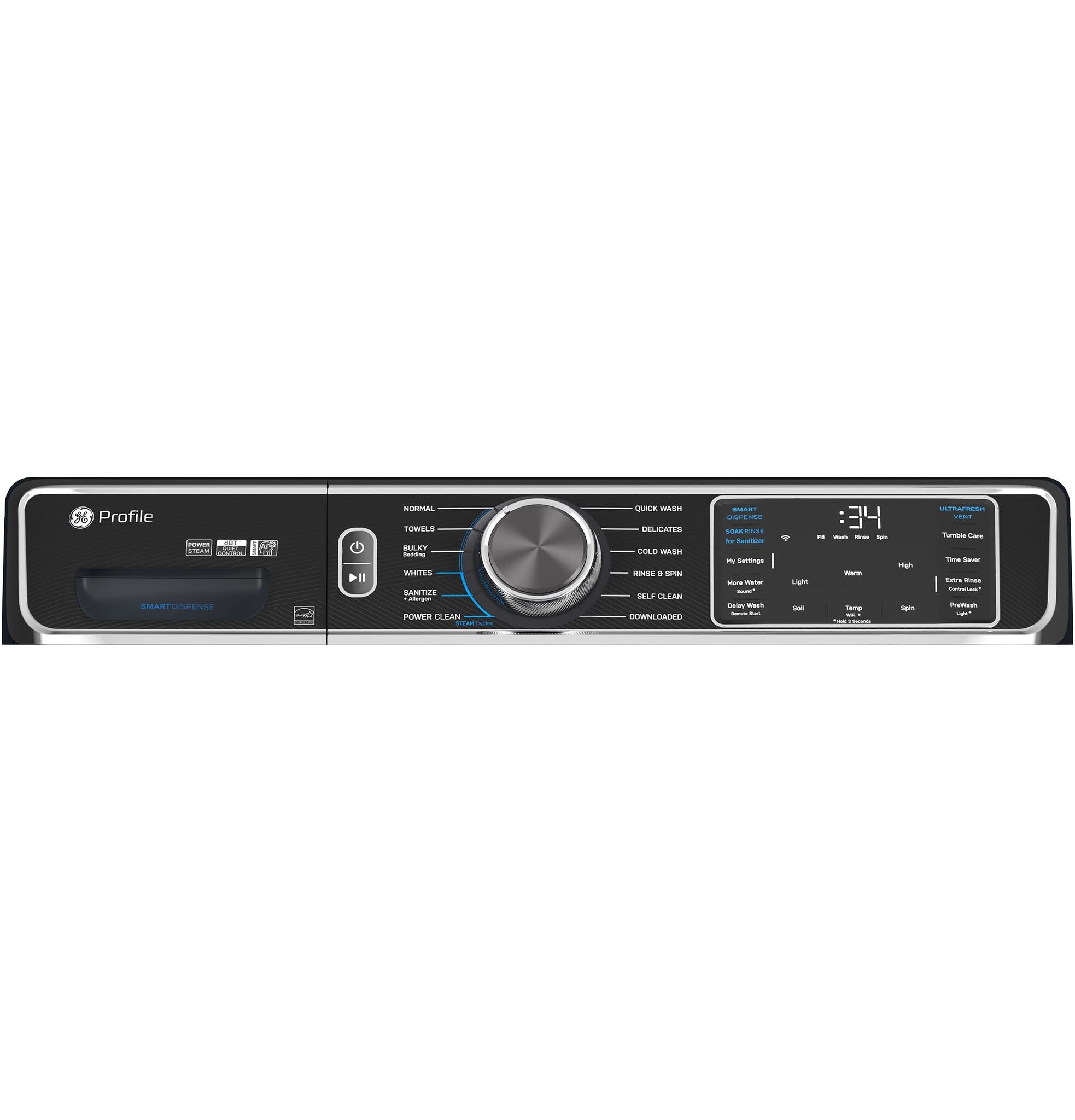 GE Profile Blue Sapphire Smart Steam Front Load Washer (6.1 Cu.Ft.) & Electric Dryer (7.8 Cu.Ft.) - PFW870SPVRS/PFD87ESPVRS