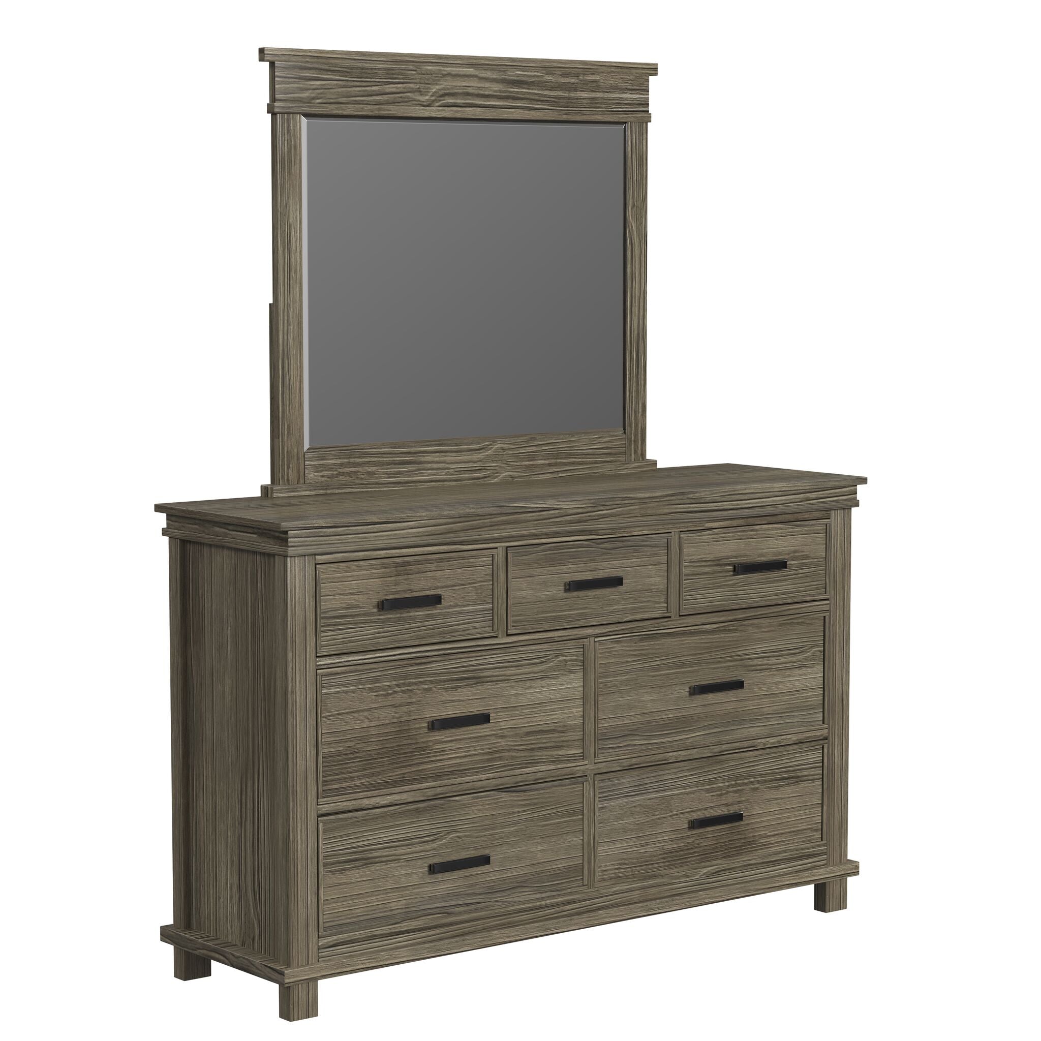 Glacier Point 7-Drawer Dresser- Greystone