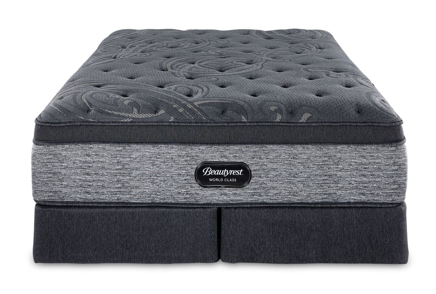 Beautyrest World Class Grandeur 2.0 Plush Queen Mattress and Split Boxspring Set