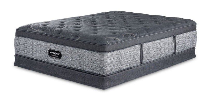 Beautyrest World Class Grandeur 2.0 Plush Queen Mattress and Low