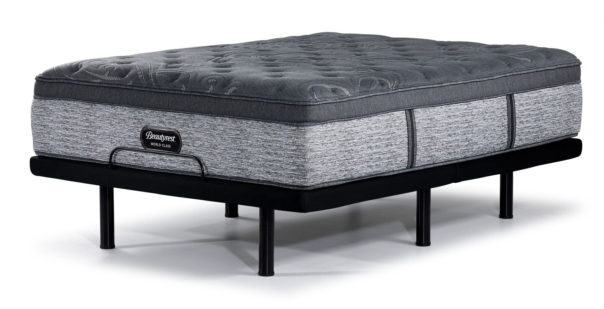 Beautyrest World Class Grandeur Medium Twin XL Mattress and L2 Motion Pro Adjustable Base