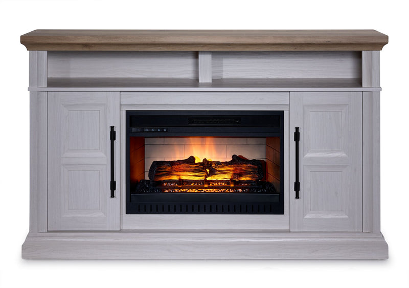 Granger Fireplace TV Stand - Antique White | Leon's
