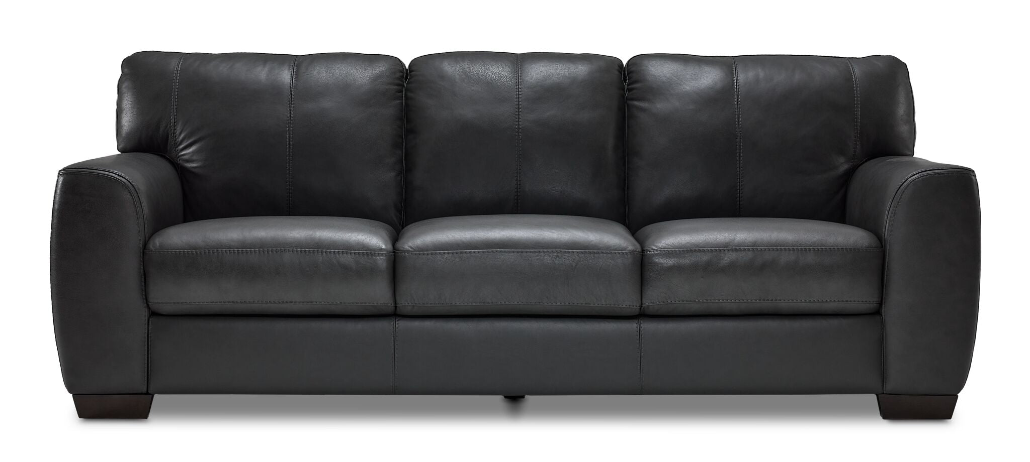 Halden Leather Sofa - Carbon Grey