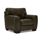 Halden Leather Chair - Forest Green
