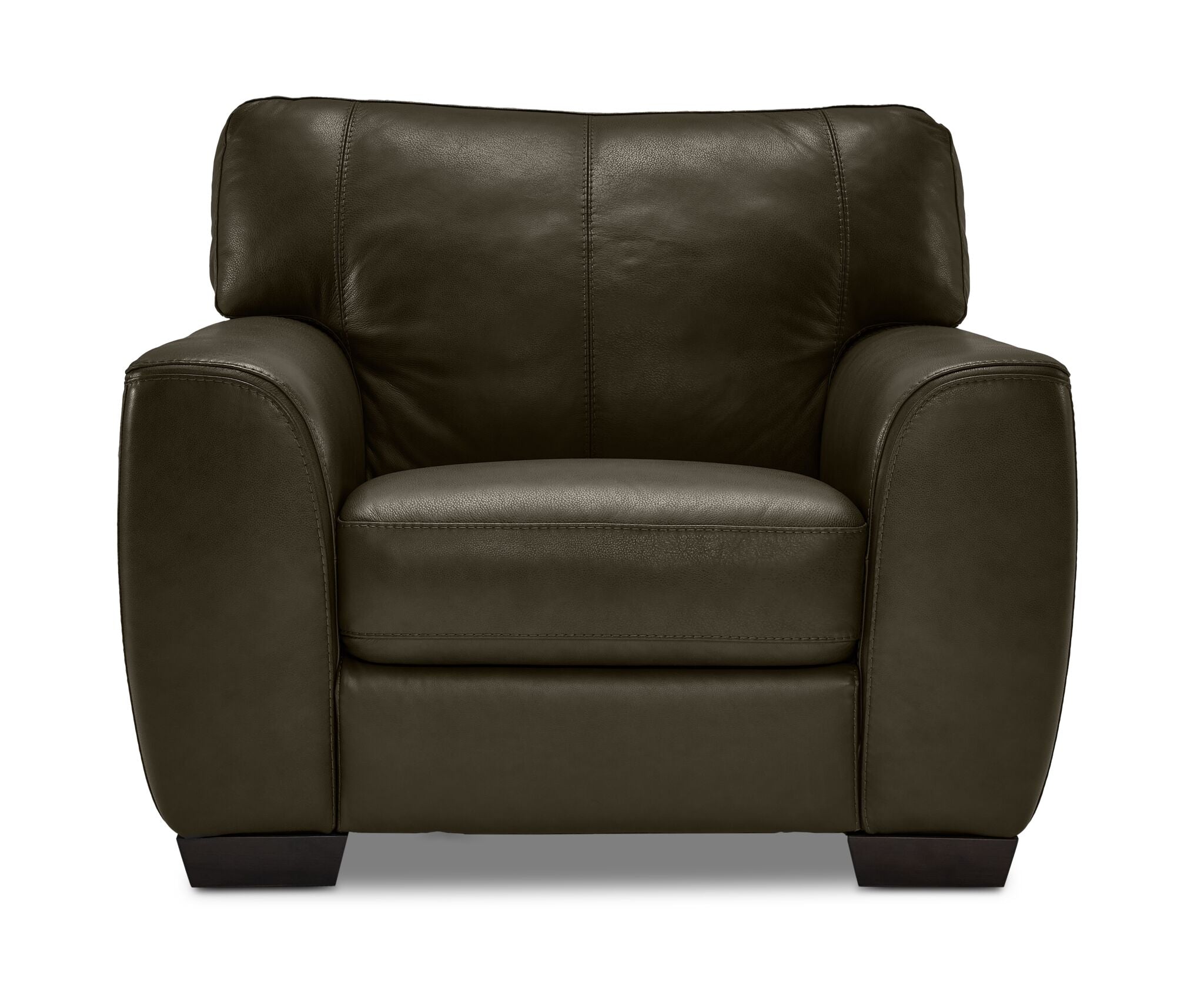 Halden Leather Chair - Forest Green