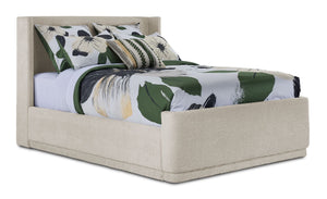In Full Bloom - Hallie 3-Piece King Upholstered Bed - Beige