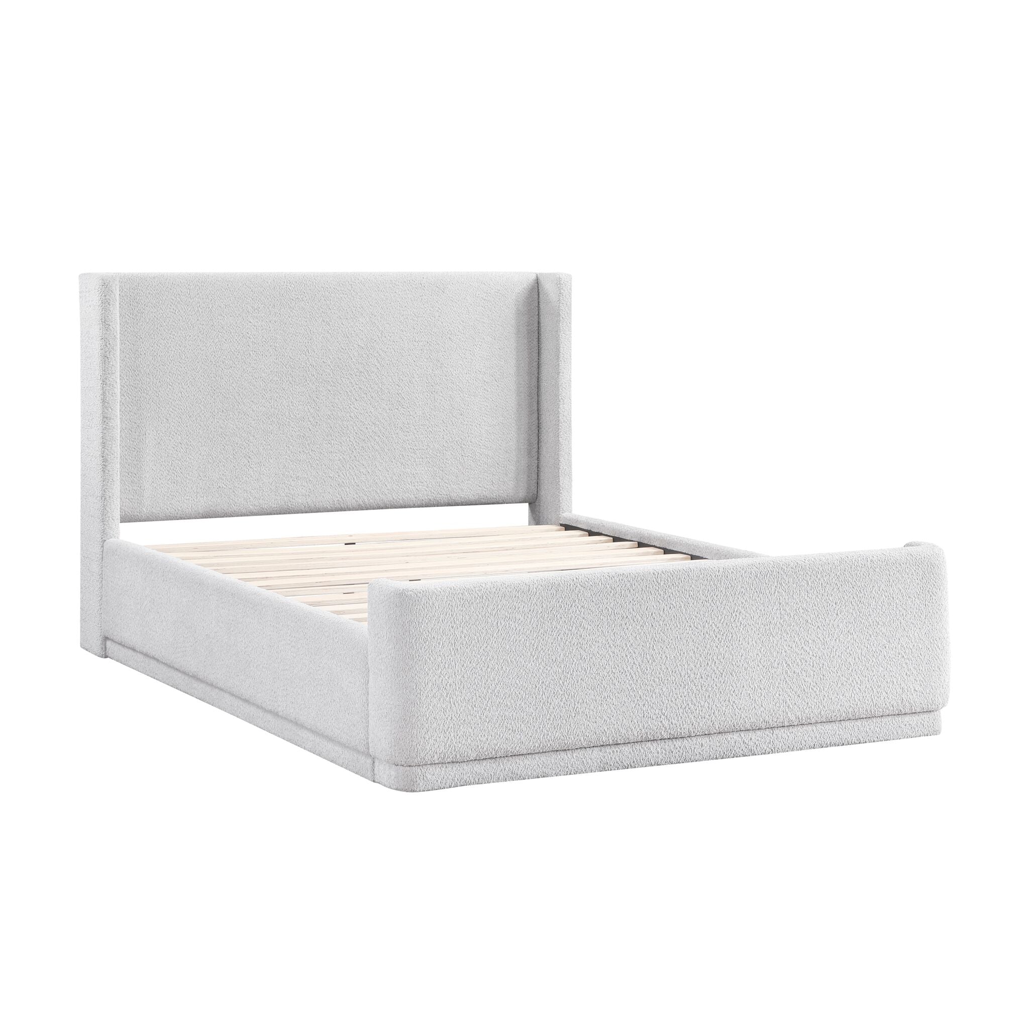 Hallie 3-Piece Full Upholstered Bed - Light Grey