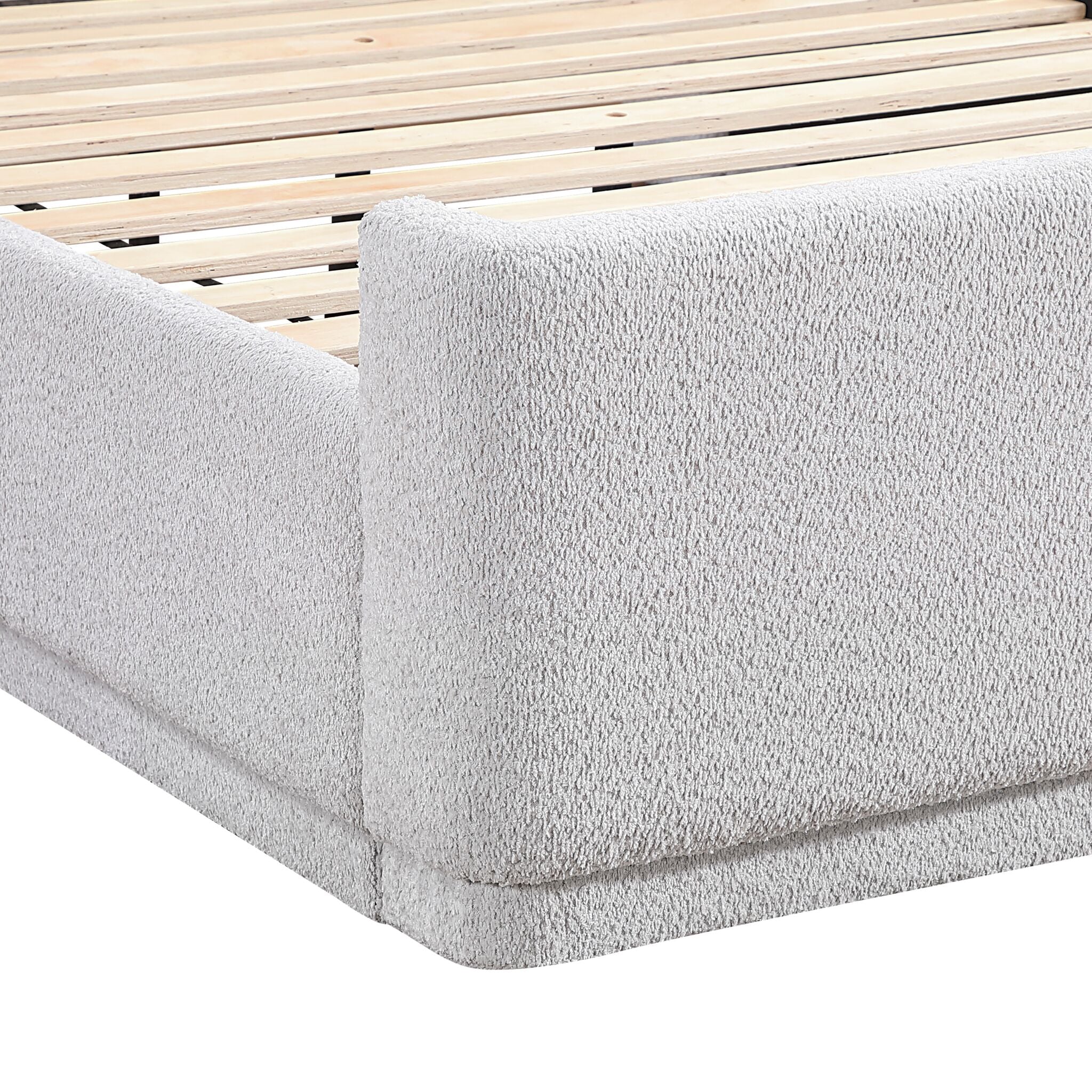 Hallie 3-Piece Full Upholstered Bed - Light Grey