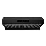 Hauslane Matte Black 30" 860 CFM Under Cabinet Range Hood - UC-PS18BLK-30