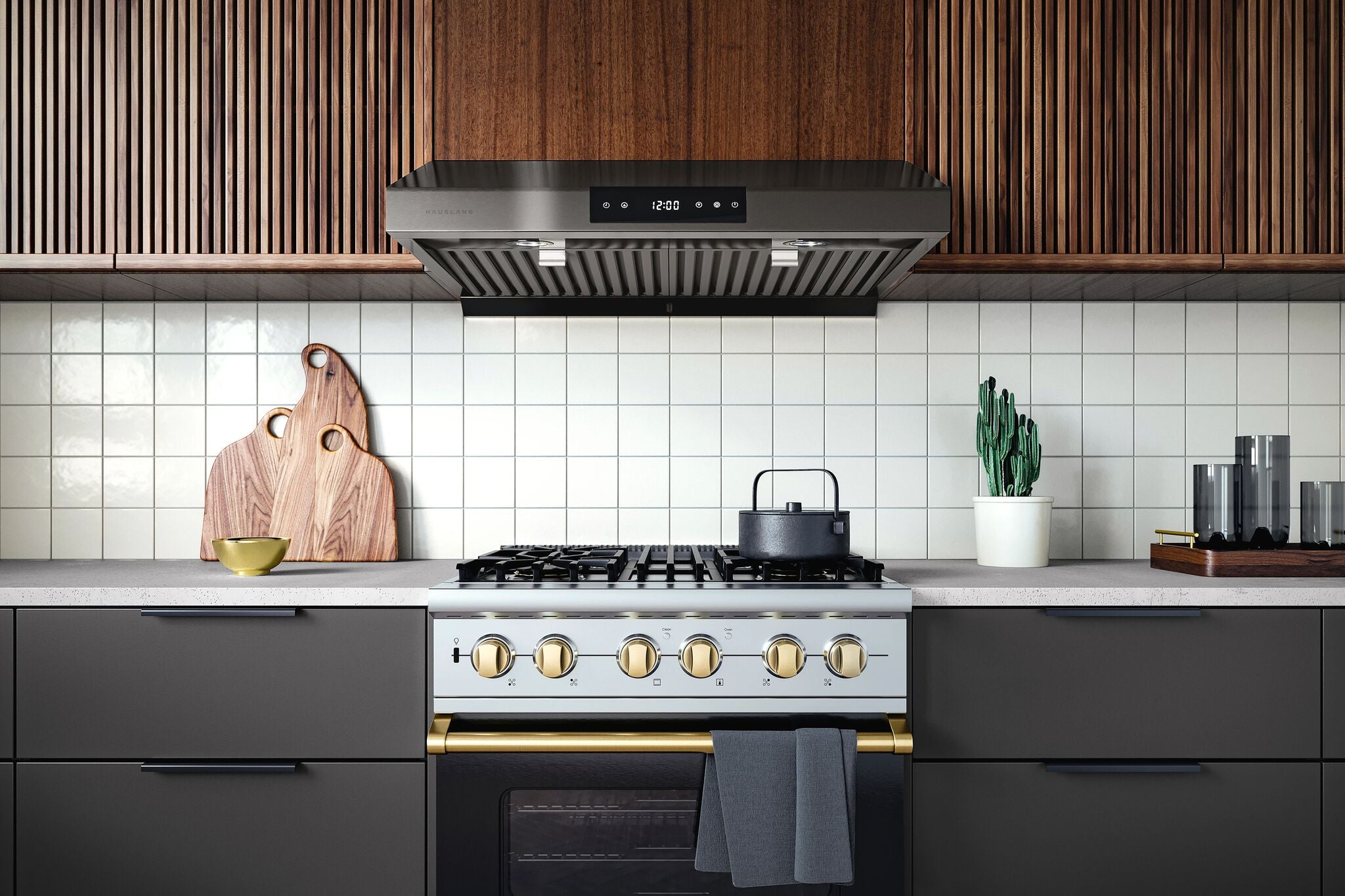 Hauslane Black Stainless Steel 30" 860 CFM Under Cabinet Range Hood - UC-PS18BSS-30