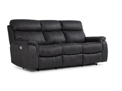 Haven Dual Power Reclining Sofa - Grey