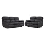 Haven Power Reclining Sofa and Loveseat Set - Grey