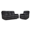 Haven Dual Power Reclining Sofa and Chair Set - Grey