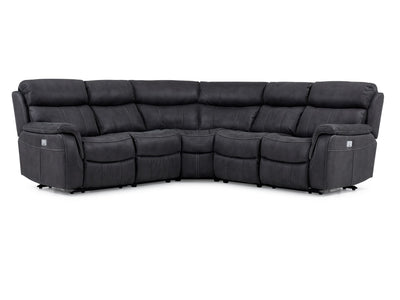 Haven 5-Piece Dual Power Reclining Sectional - Grey