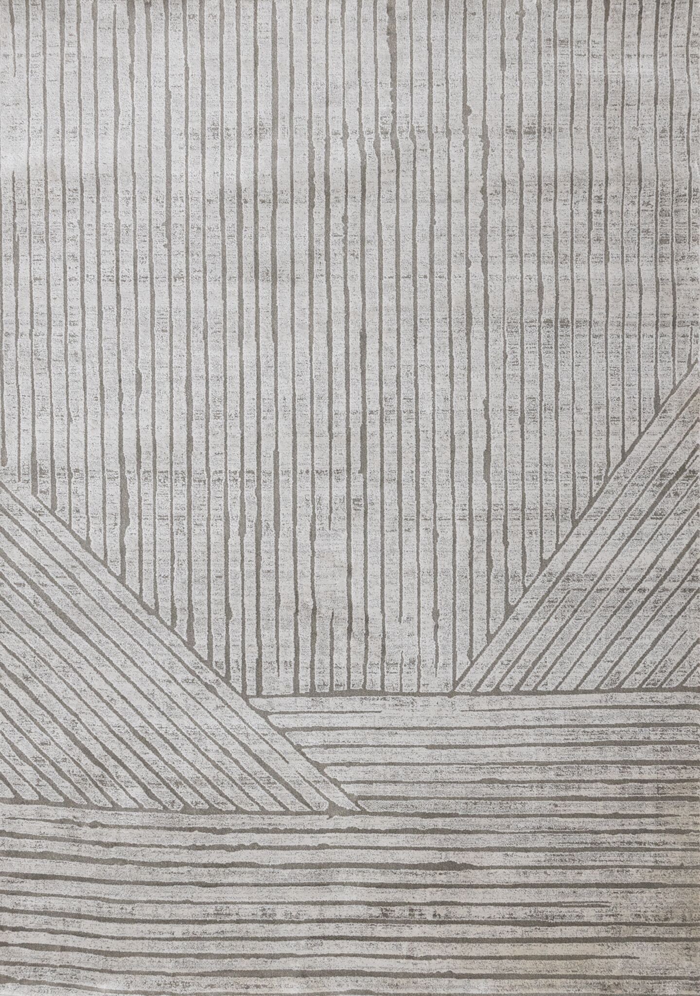 Hayden 5'3" x 7'7" Modern Lines Area Rug - Grey