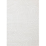 Hayden 6'7" x 9'6" Swirling Lines Area Rug - Grey