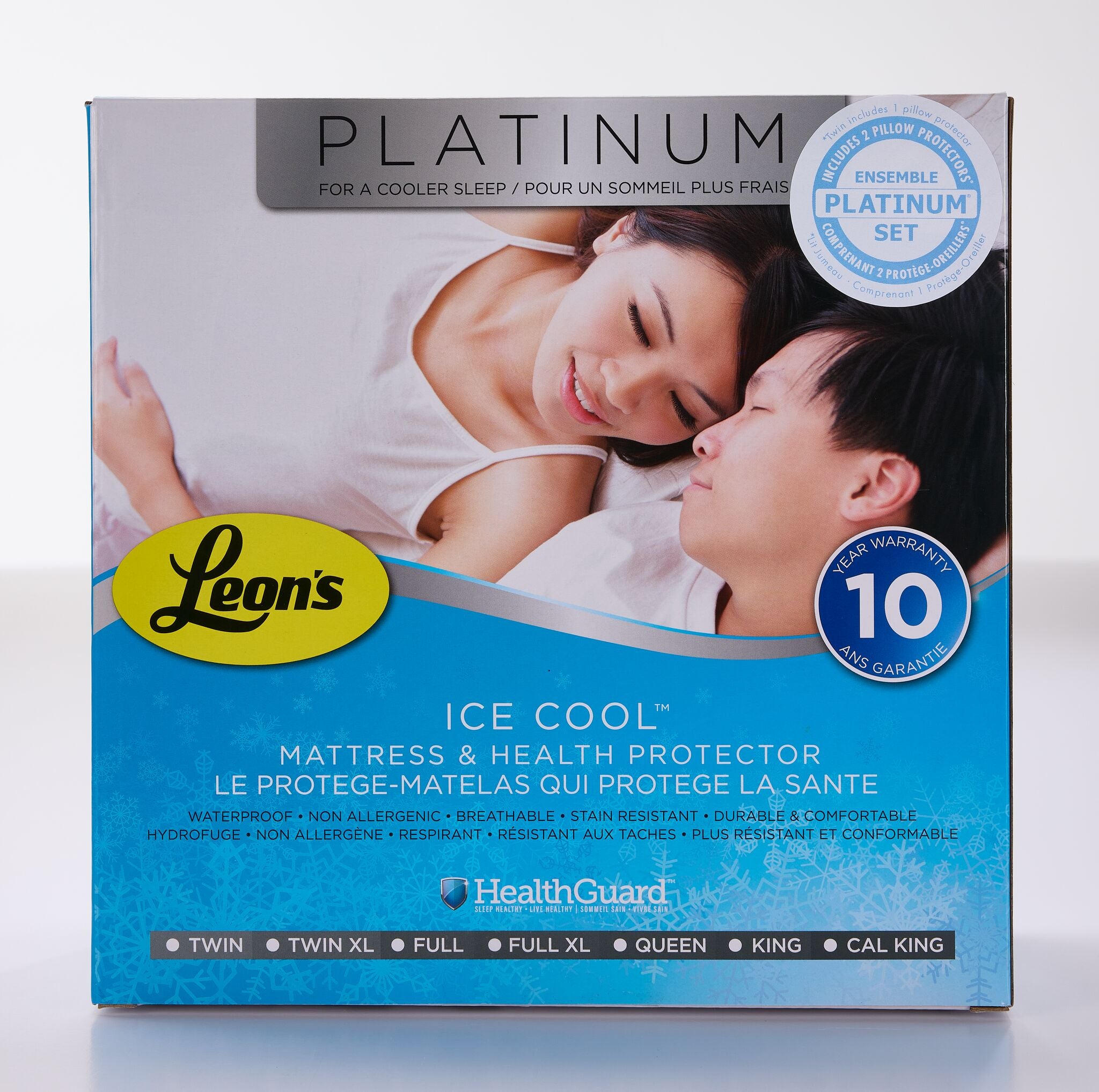 Platinum Queen Health Guard & Pillow Protectors Set - Ice Cool