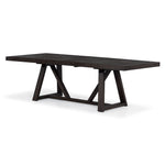 Hearst Extendable Trestle Dining Table - Dark Oak