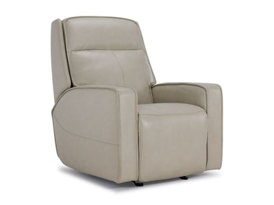Henry Leather Triple Power Recliner - Ivory