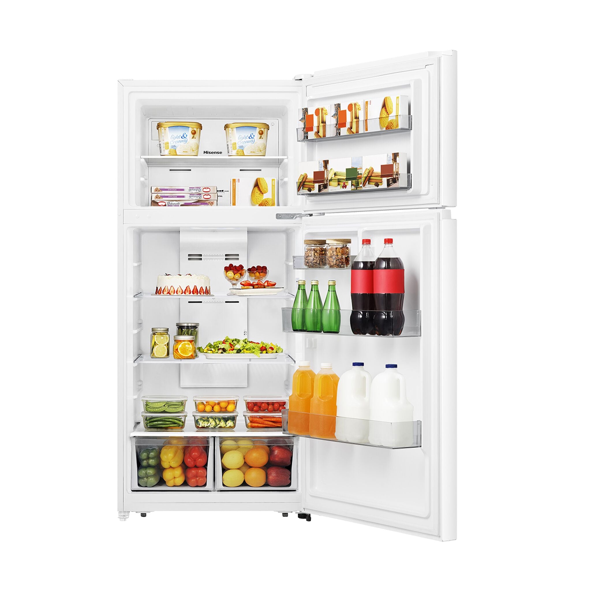 Hisense 30" 18 cu.ft. White Top Mount Refrigerator - RT18A2FWD