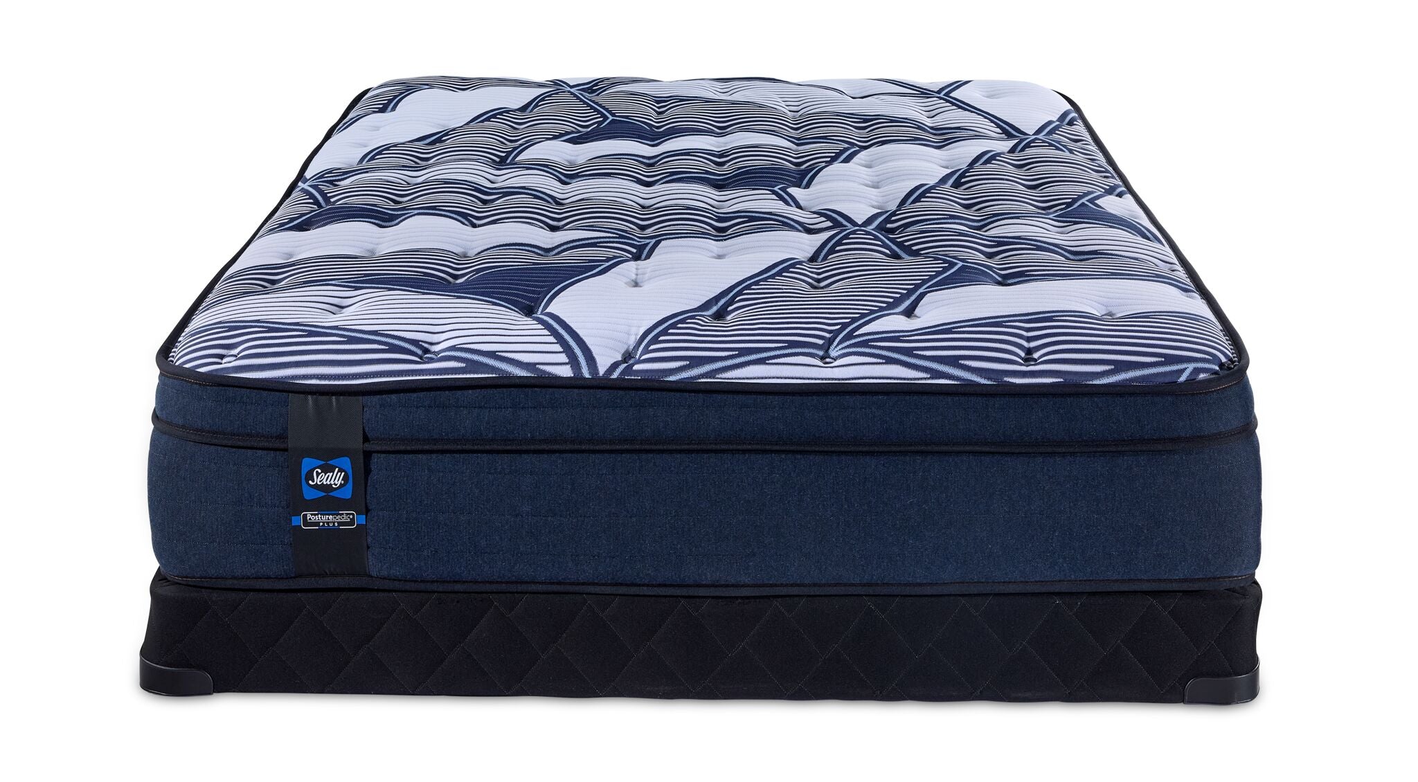 Sealy Posturepedic® Plus Sterling - Hugo II Medium Eurotop King Mattress and Low Profile Split Boxspring Set