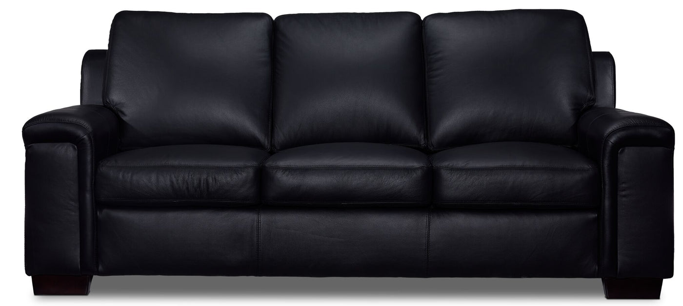 Icon Leather Sofa - Black