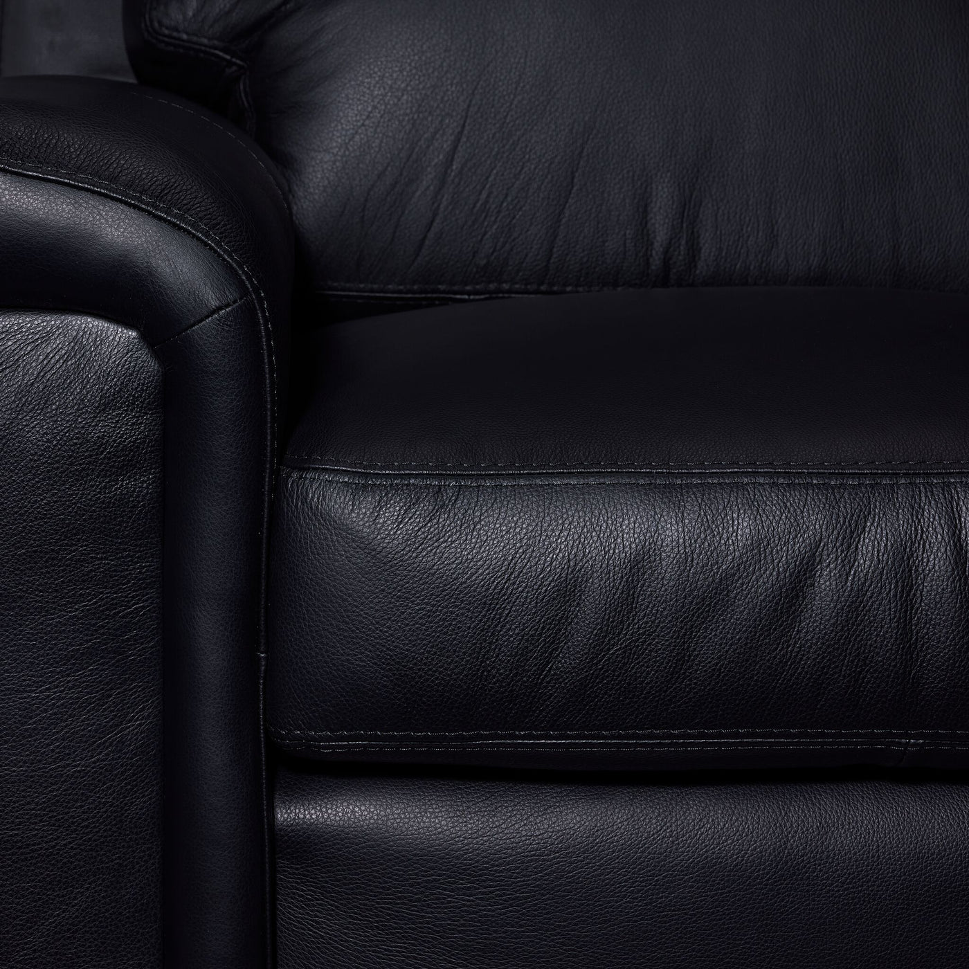 Icon Leather Sofa - Black