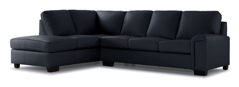 50sＬ２－Ｂ Icon Leather 2-Piece Sectional with Left Facing Chaise