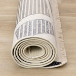 In Harmony 5'3" x 7'10" Shattered Glass Design Area Rug - Cream, Blue, Red