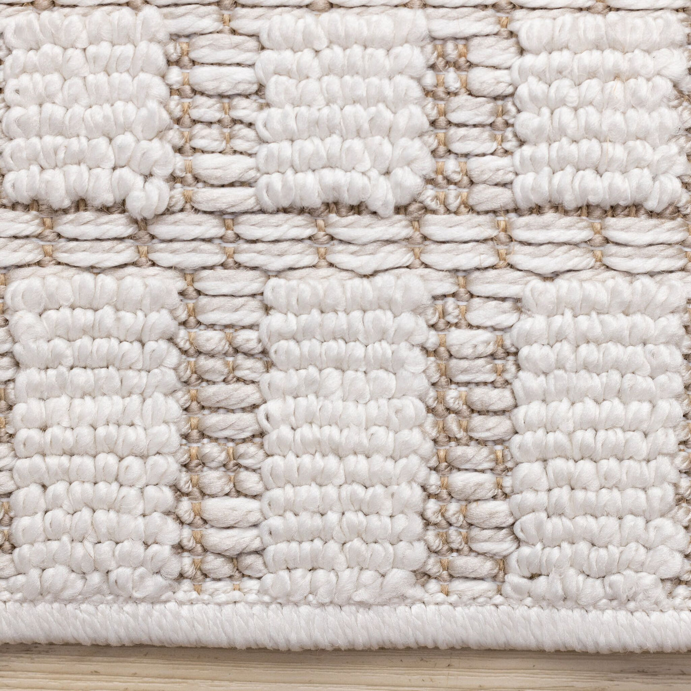 Woven Balance 7'10" x 10'6" Intricate Grid Design Area Rug - White, Taupe