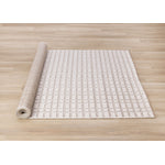 Woven Balance 7'10" x 10'6" Intricate Grid Design Area Rug - White, Taupe