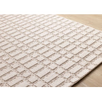 Woven Balance 7'10" x 10'6" Intricate Grid Design Area Rug - White, Taupe