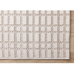 Woven Balance 7'10" x 10'6" Intricate Grid Design Area Rug - White, Taupe