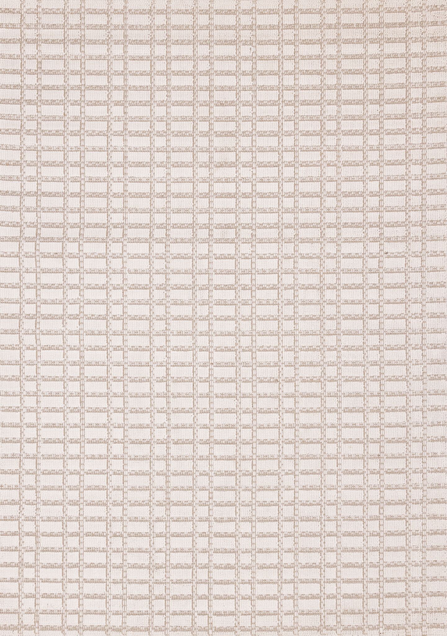 Woven Balance 6'7" x 9'6" Intricate Grid Design Area Rug - White, Taupe