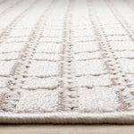 Woven Balance 7'10" x 10'6" Intricate Grid Design Area Rug - White, Taupe