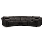 Jackson Leather 6-Piece Power Reclining Sectional with Heat and Massage - Charcoal