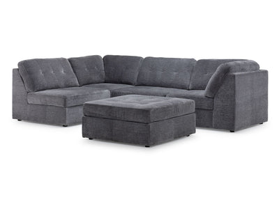 Jayce 5-Piece Modular Sectional with Ottoman - Grey