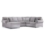 Jupiter 4-Piece Sectional with Left-Facing Chaise - Ash Grey