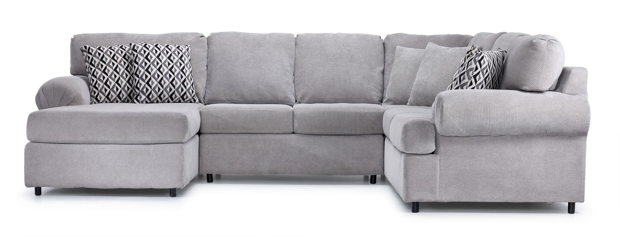 Jupiter 4-Piece Sectional with Left-Facing Chaise - Ash Grey