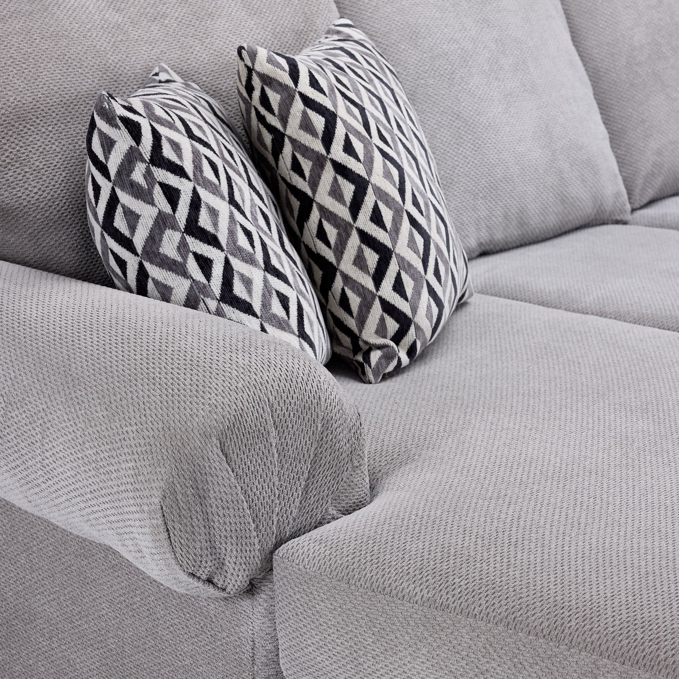 Jupiter 4-Piece Sectional with Left-Facing Chaise - Ash Grey