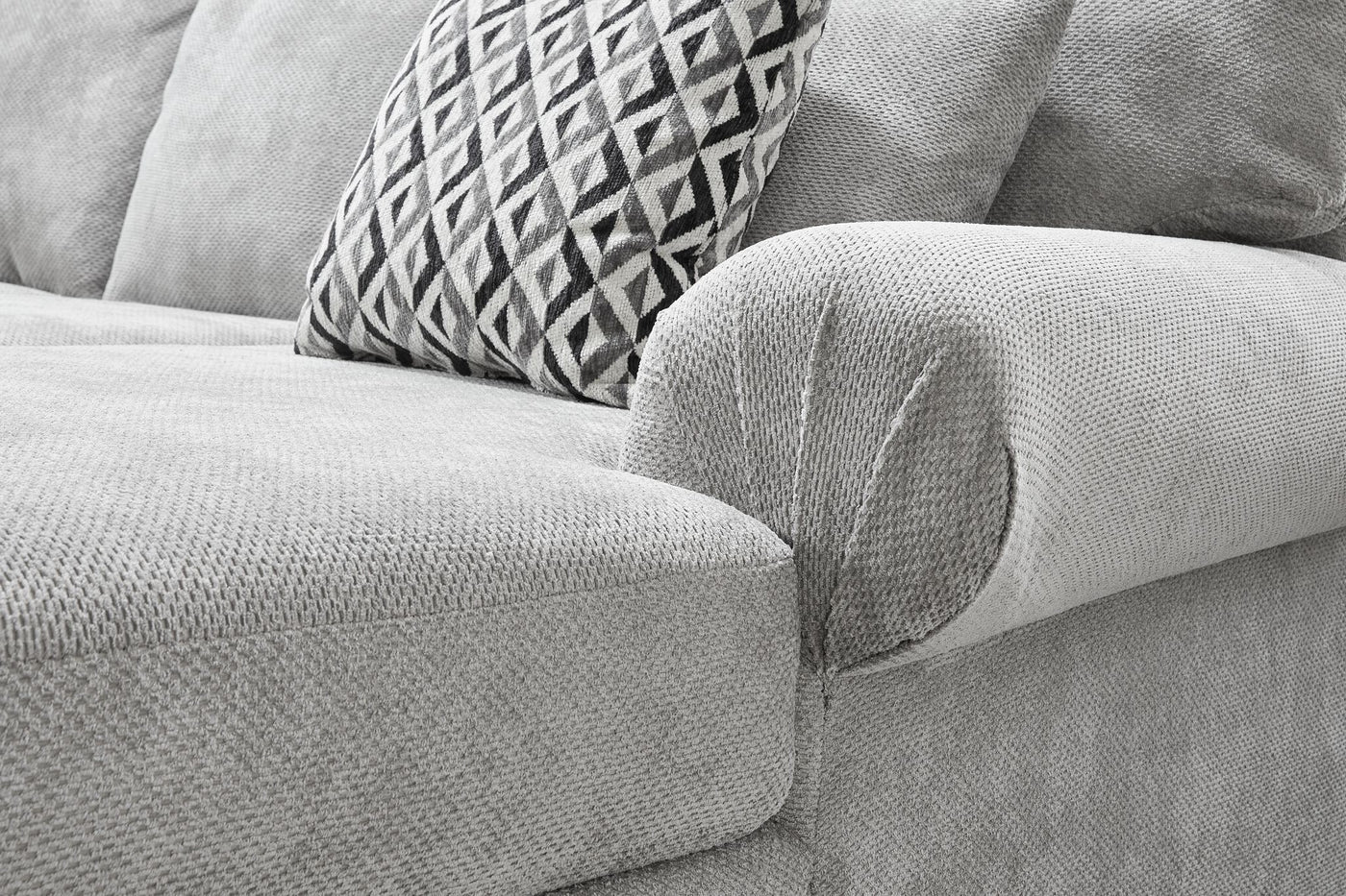 Jupiter 4-Piece Sectional with Right-Facing Chaise - Ash Grey