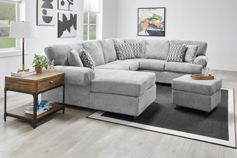 ソファー Jupiter 4-Piece Sectional with Left-Facing Chaise in Ash
