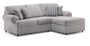 Jupiter 2-Piece Sectional with Right-Facing Chaise - Ash Grey