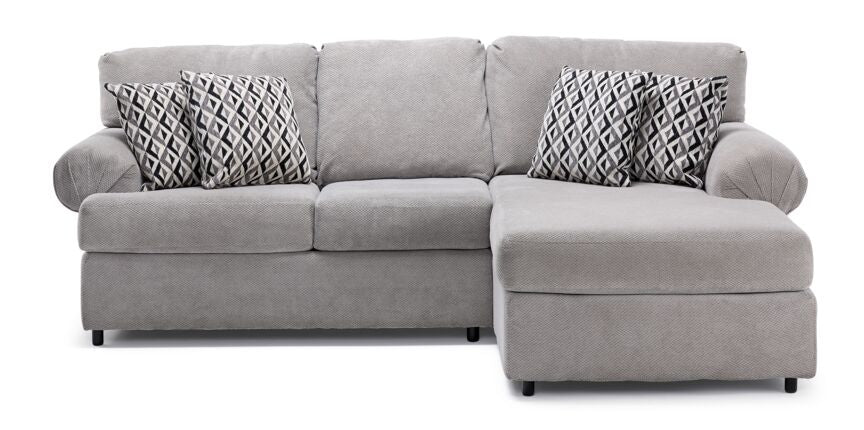 Jupiter 2-Piece Sectional with Right-Facing Chaise - Ash Grey