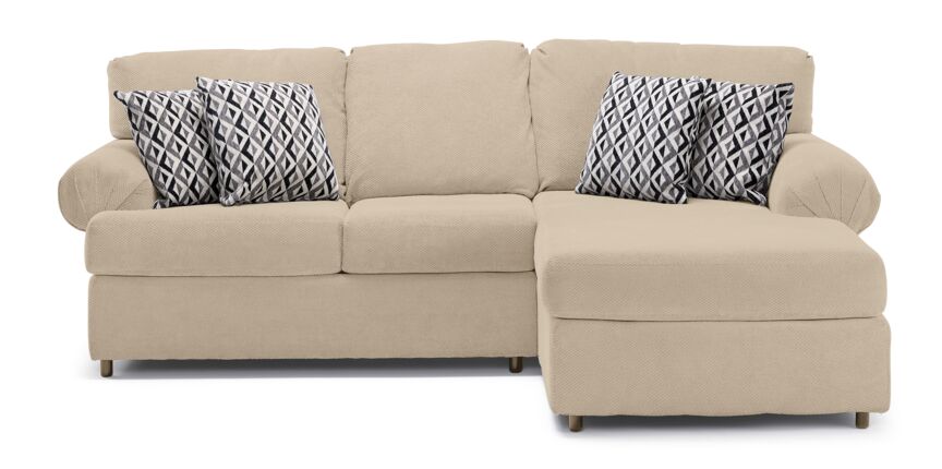 Jupiter 2-Piece Sectional with Right-Facing Chaise - Flax
